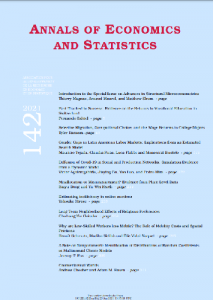 Cover of Annals of Economics and Statistics 142