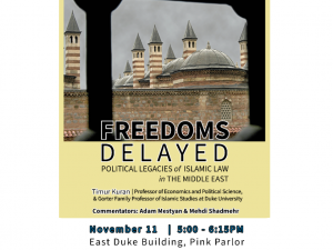 Freedoms Delayed: Political Legacies of Islamic Law in the Middle East