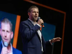 Eric Trump speaking at bitcoin conference