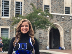 Abby Sparrow in cheerleading outfit