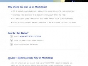 Career Resources from AfterCollege Website			