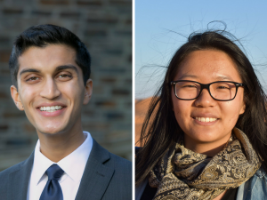 Truman Scholars Kushal Kadakia and Claire Wang