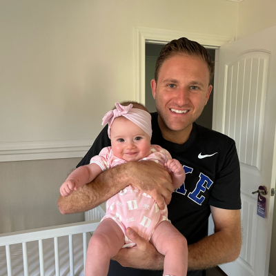 Jordan Kornberg with baby